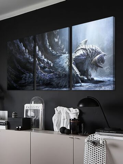 Картина на стену модульная Monster Hunter Wilds, 150 см х 70 см