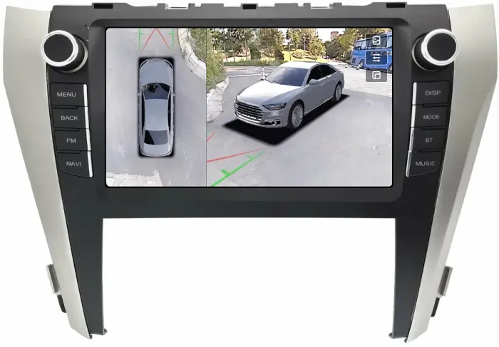 Магнитола для Toyota Camry 55 2014-2018 (рамка с крутилками и кнопками) - Teyes CC3-2K-360 на Android 10, Быстрая, 2K QLED, CarPlay, 4G SIM-слот, 4 камеры в комплекте