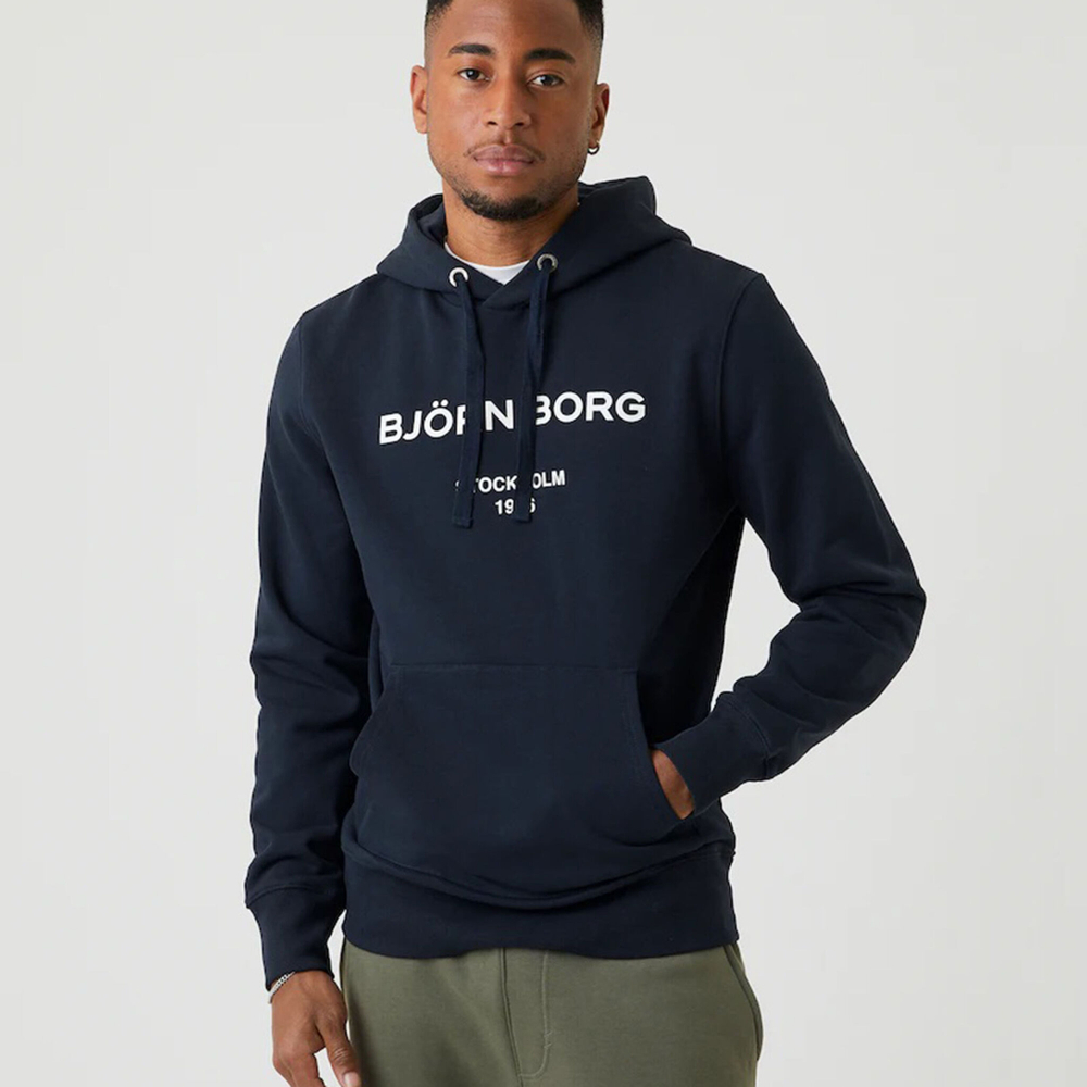 Мужская кофта теннисная Björn Borg Borg Hoody Men - Dark Blue