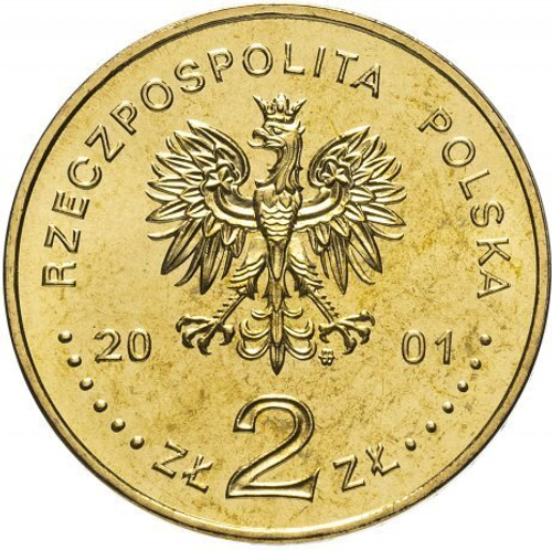 2 злотых 2001 год, Польша. Ян III Собеский (1674-1696). Польские короли.