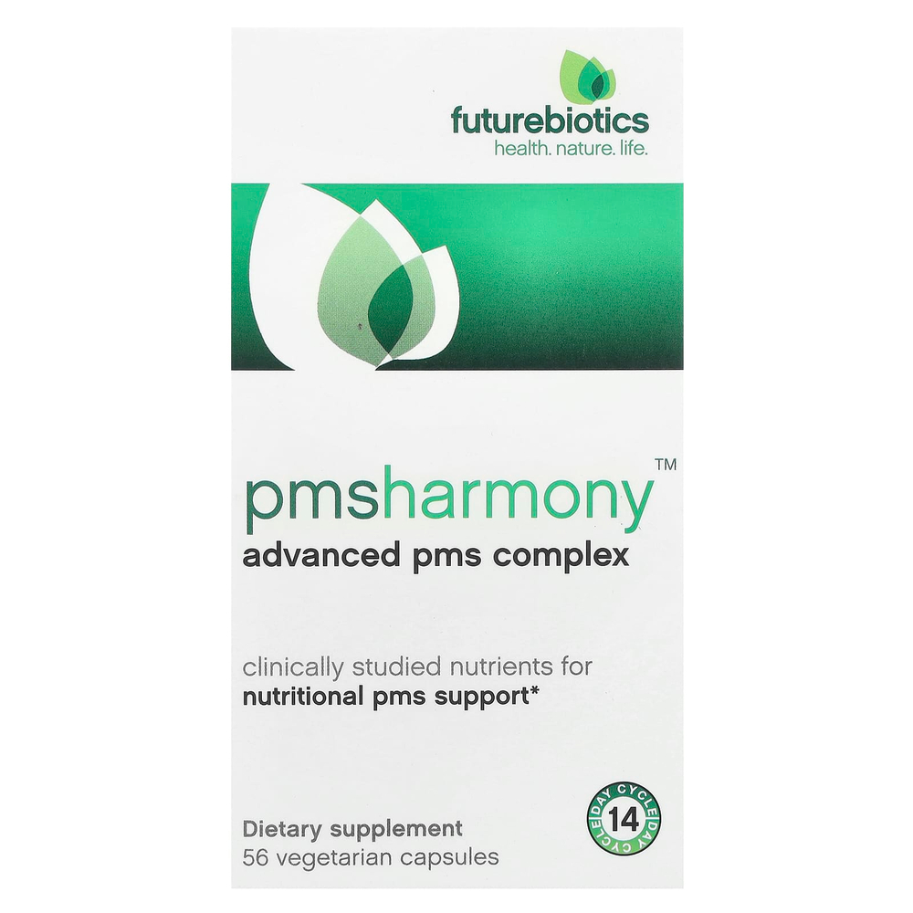 Futurebiotics, PMSHarmony™, улучшенный комплекс для ПМС, 56 вегетарианских капсул