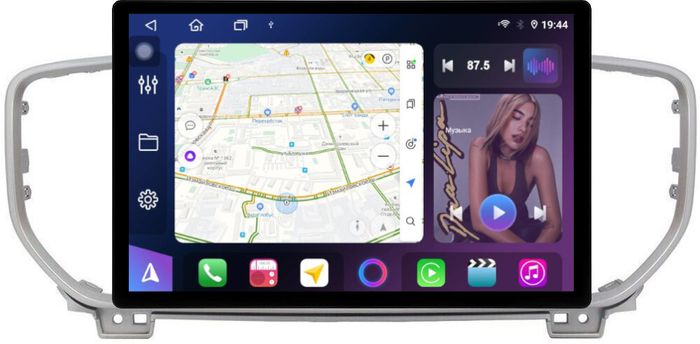 Магнитола для KIA Sportage 4 2018-2022 - FarCar BX877 монитор 13" 2K QLED на Android 13, Быстрая, CarPlay, 4G SIM-слот