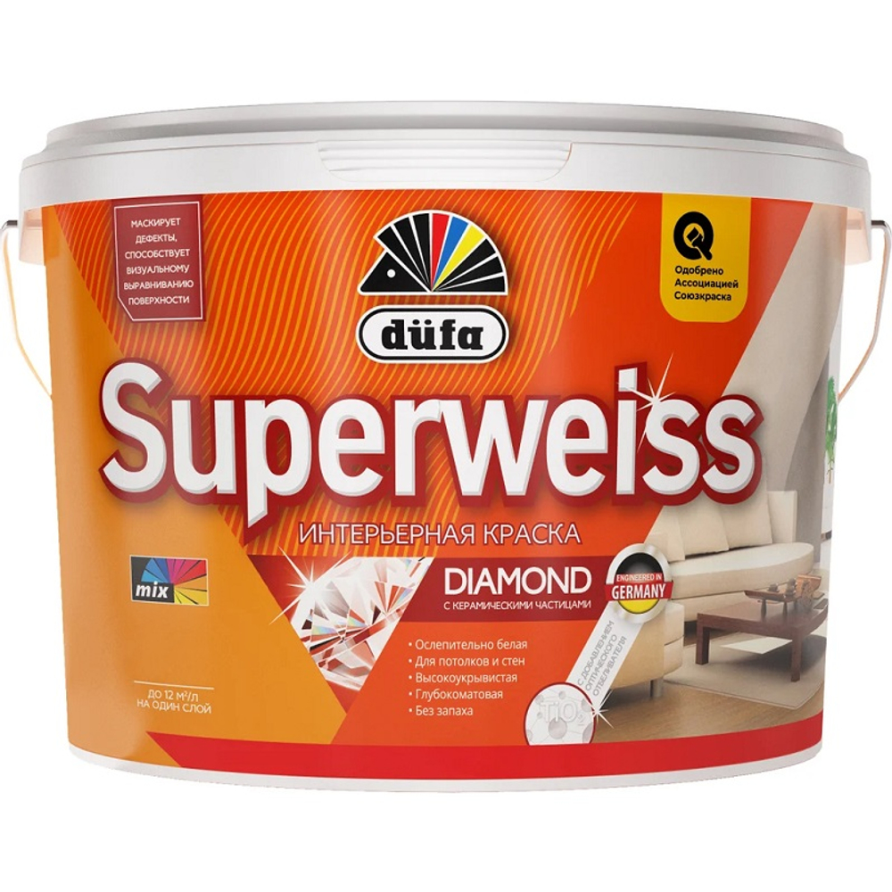 Краска моющаяся Dufa SUPERWEISS RD4 2,5 л