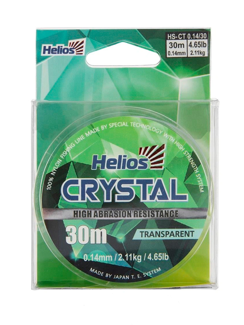 Леска для рыбалки Helios CRYSTAL Nylon Transparent 0,14mm/30 (HS-CT 0,14/30)