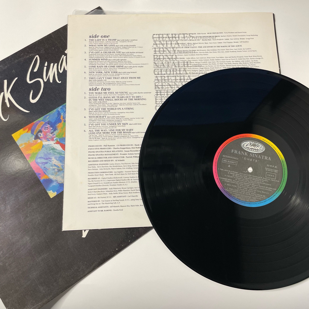 Винтажная виниловая пластинка LP Frank Sinatra Duets (Испания 1993)