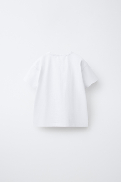 ZARA ФУТБОЛКА С СЕРДЦЕМ, БЕЛЫЙ