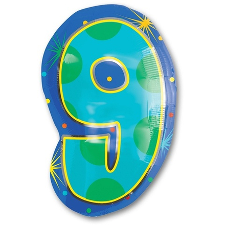 А ЦИФРА 9 ФИГУРА Мульти 50 см.
