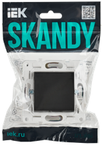 SKANDY Выключатель 1-клавишный кнопочный 10А SK-V14T титан IEK