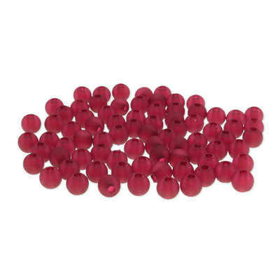 Бусины пластик ⌀6 мм, полупрозрачные матовые, 20 г, 170±10 шт, Astra&Craft, CS059 бордовый