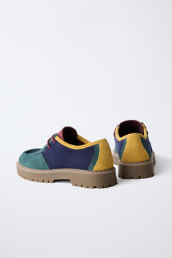 ZARA - FRUIT OF THE LOOM™ КОЖАНЫЕ ТУФЛИ-ДЕРБИ, РАЗНОЦВЕТНЫЙ