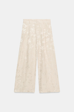 ЖАККАРДОВЫЕ БРЮКИ ИЗ СМЕСОВОГО ЛЬНА — ZW COLLECTION — ZARA