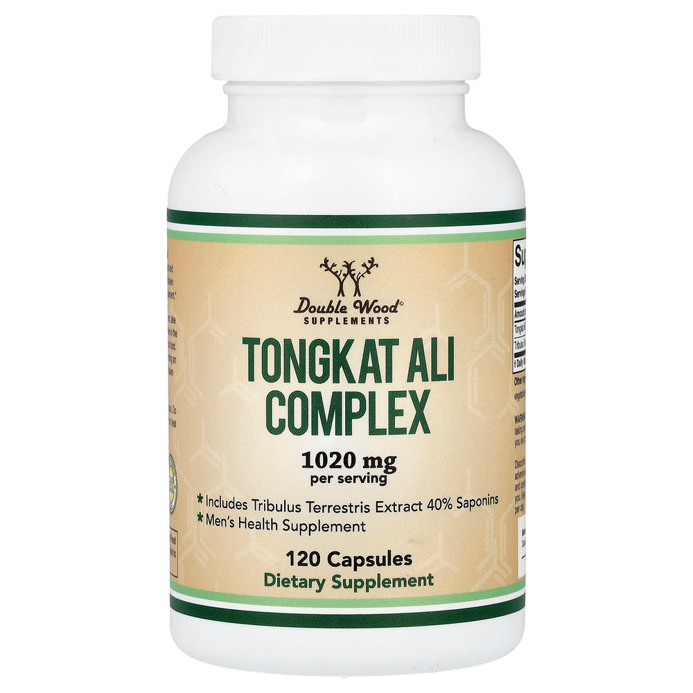 Double Wood Supplements, комплекс с эврикомой длиннолистой, 120 капсул
