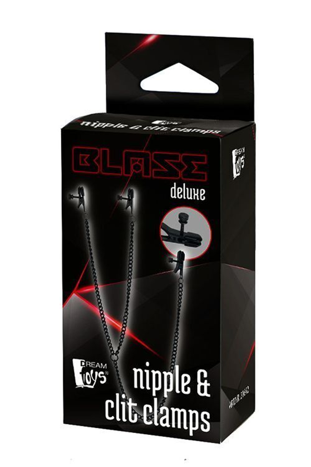 Черные зажимы на соски и клитор на цепочке Deluxe Nipple & Clit Clamps (Цвет: черный)
