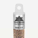 Японский бисер TOHO Demi 11/0 (№221), металлизированный, непрозрачный глянцевый