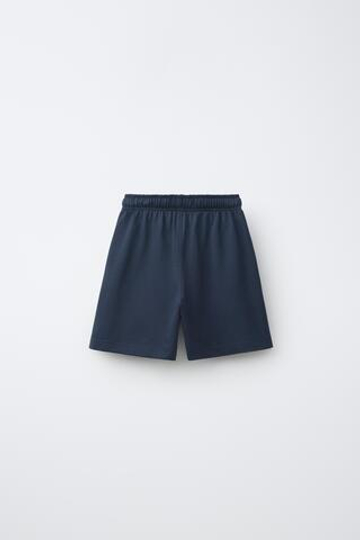 ZARA КОМПЛЕКТ ИЗ ФУТБОЛКИ И ШОРТОВ, МОРСКОЙ СИНИЙ