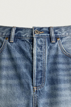 ZARA ДЖИНСЫ RELAXED ДЛИНОЙ ДО ЩИКОЛОТКИ, ВЫЦВЕТШИЙ СИНИЙ