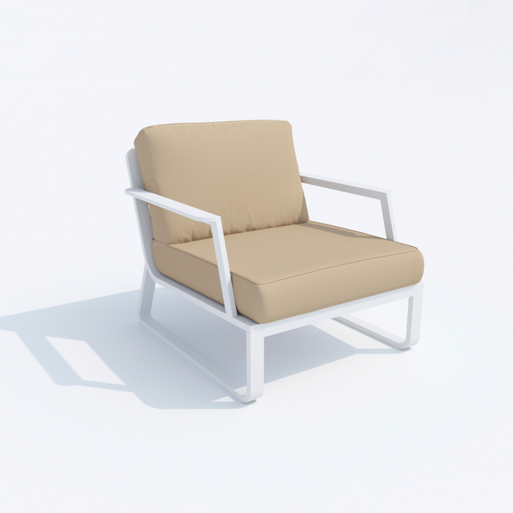 Лаунж зона Ideal Patio ЭСТИВО бежевая - белый каркас