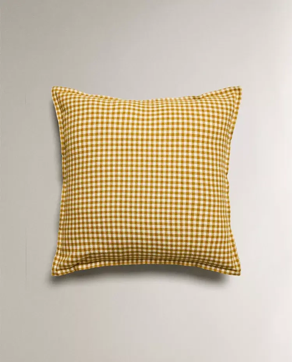 ZARA HOME НАВОЛОЧКА ДЛЯ ДЕКОРАТИВНОЙ ПОДУШКИ В КЛЕТКУ, ЖЕЛТЫЙ