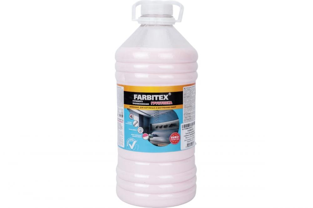 Грунтовка акриловая глубокого проникновения 3кг FARBITEX 7537