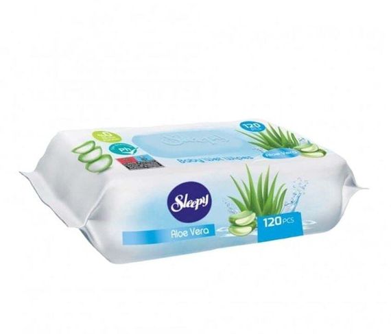 Nəm salfet \ Влажные салфетки \ Wet wipes Uşaq üçün Sleepy Aloe Vera 120 ədəd