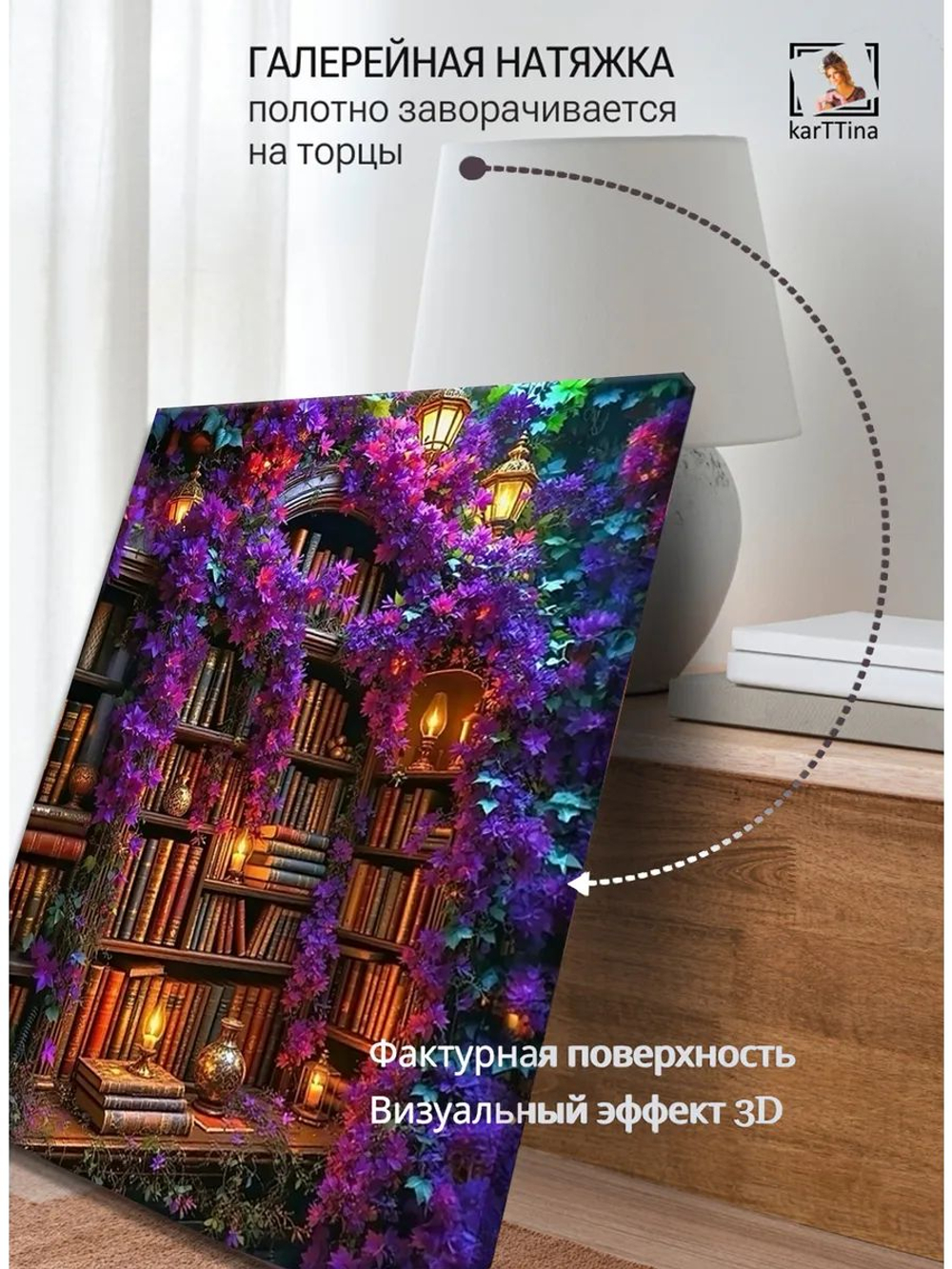 Картина "Цветочный взрыв", интерьерная 50х70см 1шт.