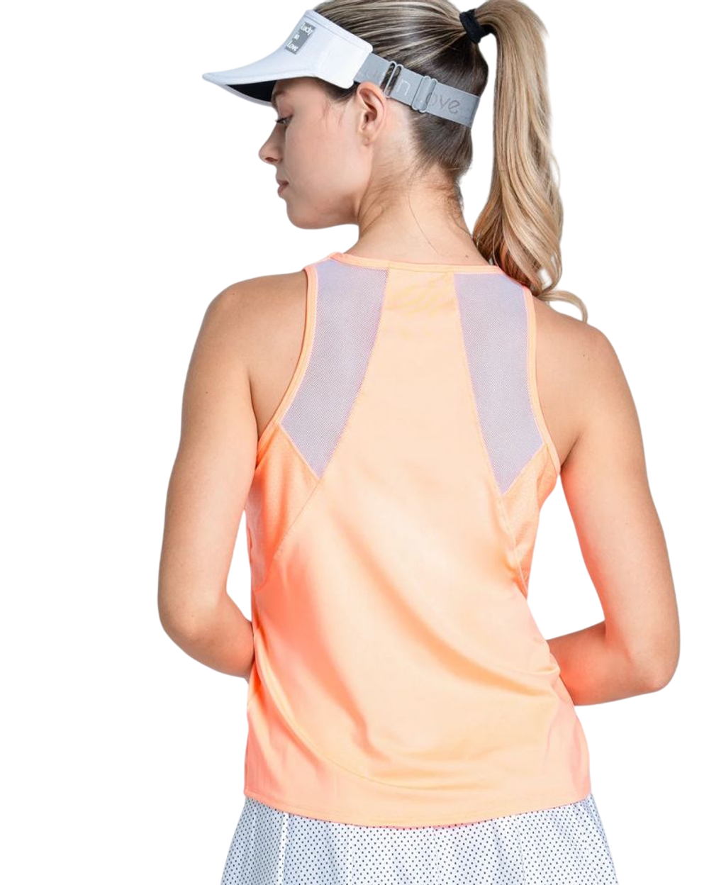 Топ теннисный Lucky in Love Every Game Shimmer Tank - orange frost