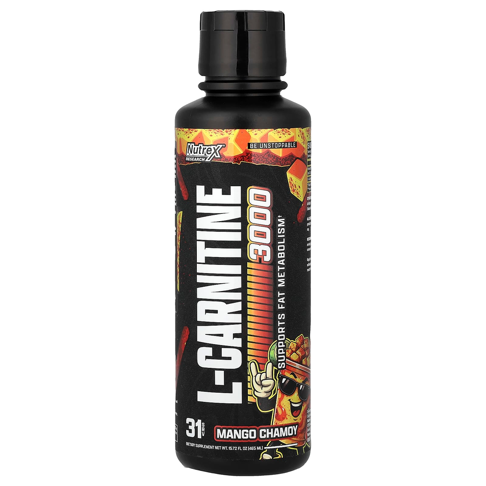 Nutrex Research, L-карнитин 3000, со вкусом манго и чамой, 465 мл (15,72 жидк. унции)