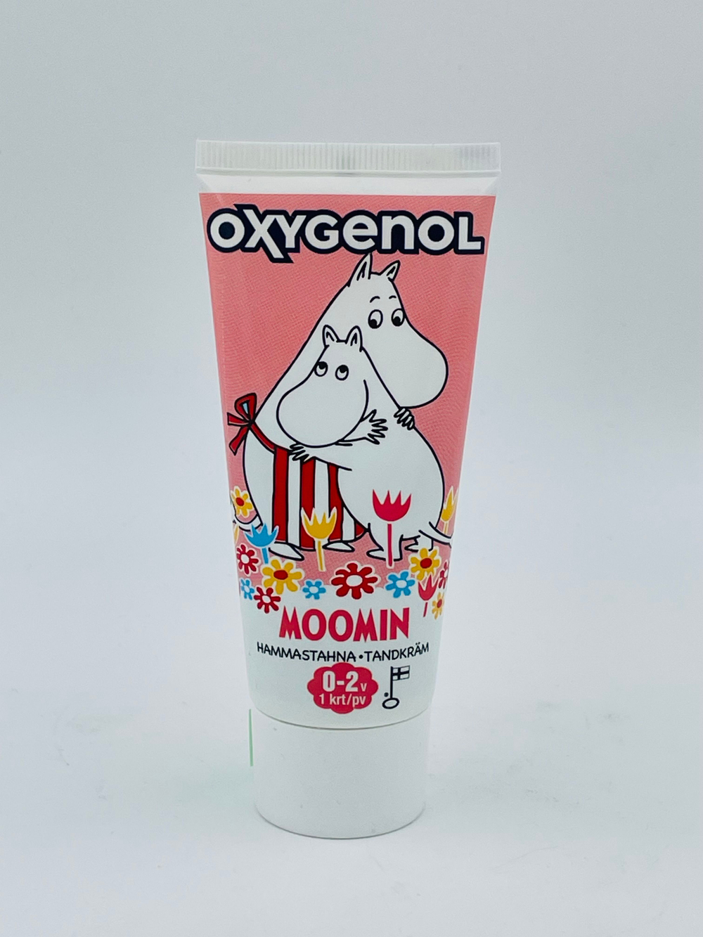 Детская зубная паста Moomin 0-2 лет OXYGENOL с фторидом ксилита 50 мл (Финляндия)