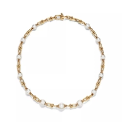 Колье из жёлтого золота с жемчугом, Tiffany ⚜️Hard Wear Pearl
