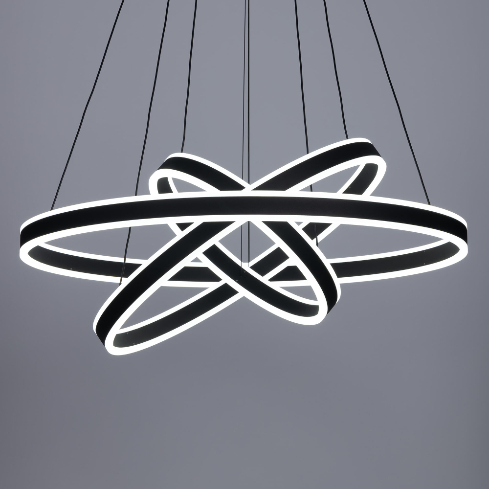 Citilux Дуэт CL719681 LED Люстра подвесная с пультом Чёрная