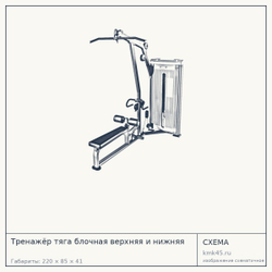 Тренажёр тяга блочная верхняя и нижняя — от 191 000 ₽