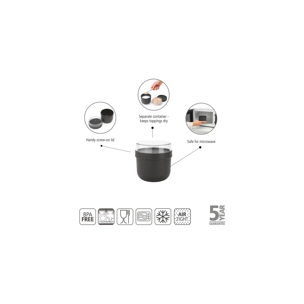 Brabantia Миска Make & Take 500 мл Темно-серый 204180