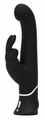 Черный вибратор-кролик G-Spot Stroking Vibrator - 24,2 см. (Цвет: черный)
