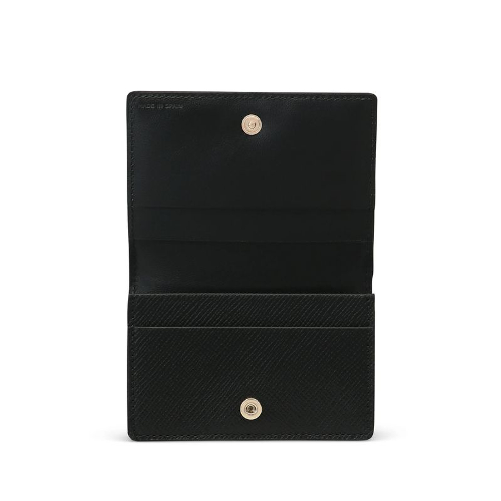 Smythson Картхолдер Folded Card Case with Snap Closure in Panama, Nile Blue