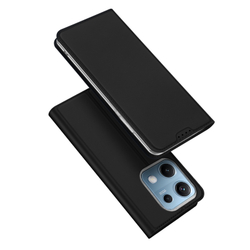 Чехол книжка из PU кожи черного цвета от Dux Ducis для Xiaomi Redmi Note 14S, серия Skin Pro Series Case