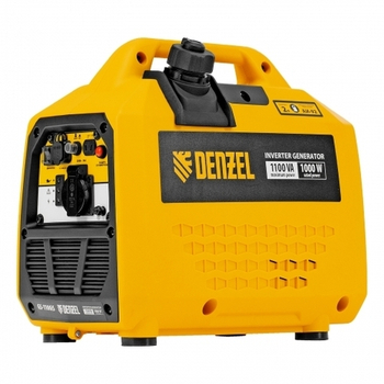 Генератор инверторный Denzel GS-1100iS, 1,1 кВт, 230 В, закрытый корпус, ручной старт