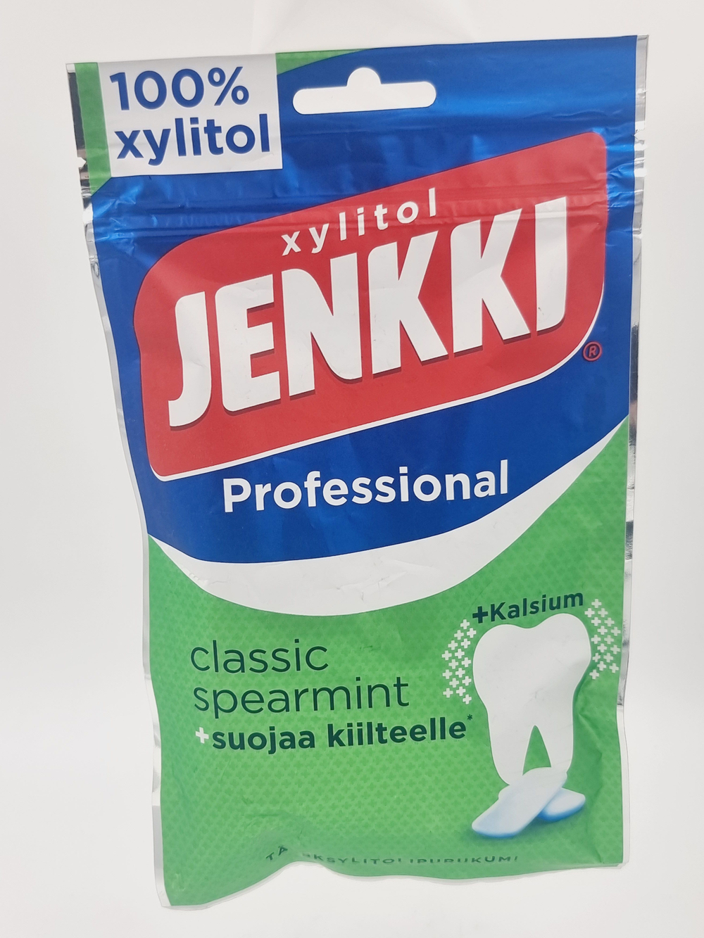 Жевательная резинка Jenkki Professional Classic Spearmint с полным ксилитом 90 г (из Финляндии)