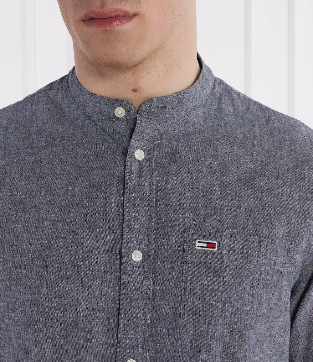 Рубашка MAO LINEN BLEND Tommy Jeans - серый(DM0DM18964)