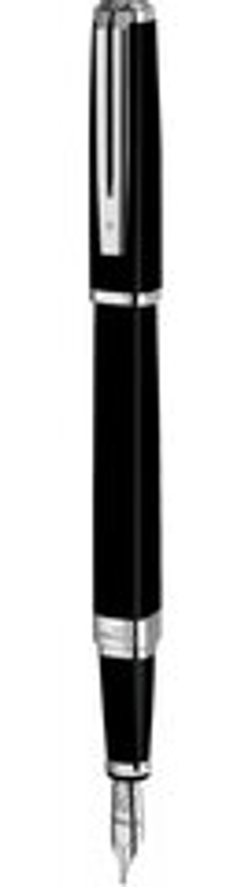 Перьевая ручка Waterman Exception, цвет: Slim Black ST, перо: F/M
