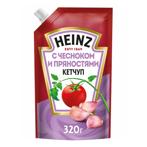 Хайнц Кетчуп с Чесноком и Пряностями 320гр