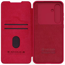 Кожаный чехол-книжка Nillkin Leather Qin Pro для Samsung Galaxy S24 FE