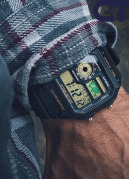 Casio AE-1200WH-1B — мужские электронные часы