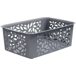 Корзина для хранения универсальная LEAVES, серый, 22,2*15,3*8,1см, 2,3л✦