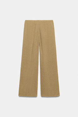 ZARA БРЮКИ ПРЯМОГО КРОЯ, ОЛИВКОВЫЙ