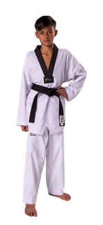 Taekwondo uniform Premiere Plus black lapel - WT recognized