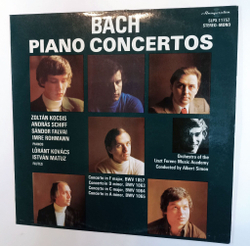 Винтажная виниловая пластинка LP Bach И.С. Бах Дирижер Albert Simon Piano Concertos Концерты для фортепиано (Вегрия 1977)
