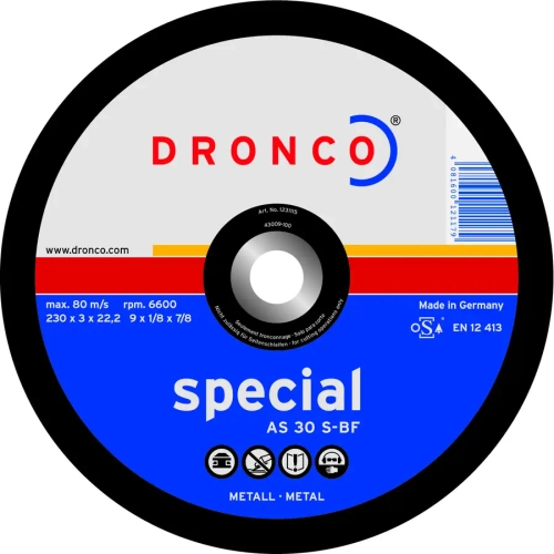 Абразивный отрезной диск AS 30 S 230x3 Dronco 1233115