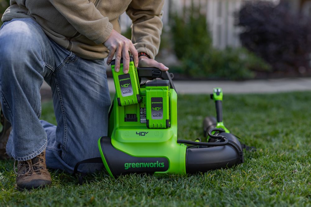 Ранцевая воздуходувка аккумуляторная Greenworks Арт. 2408107, 40V, бесщеточный, без АКБ и ЗУ