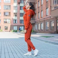 Комбинезон с клапаном и капюшоном "Терракот" женский утепленный