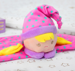 3251433 Игрушка для новорождённых «Девчушка в шапочке», цвет розовый
